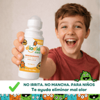 DIADIE KIDS Desodorante natural para niños. Unisex. Elimina mal olor. Rollon