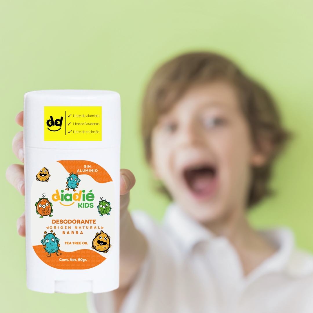 DIADIE KIDS Desodorante natural para niños. Elimina mal olor. Barra. Unisex