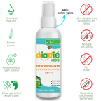 DIADIE KIDS Desodorante natural para niños. Unisex. Elimina mal olor. Spray liquido rociador