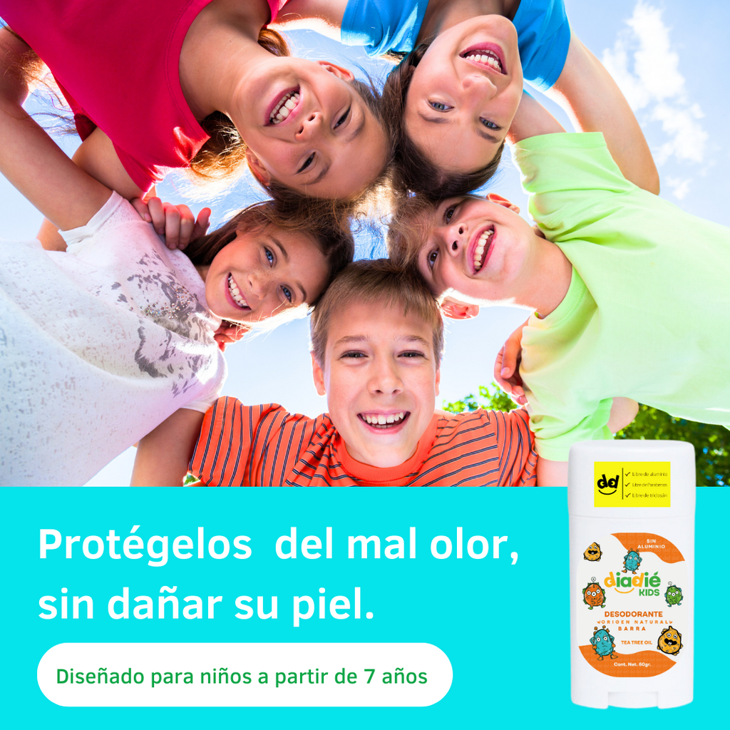 DIADIE KIDS Desodorante natural para niños. Elimina mal olor. Barra. Unisex
