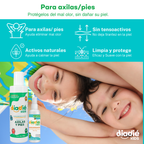 DIADIE KIDS Jabón líquido desodorante para axilas y pies. Para niños. Unisex. Elimina mal olor
