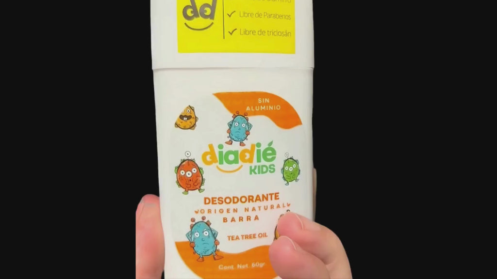 DIADIE KIDS Desodorante natural para niños. Elimina mal olor. Barra. Unisex